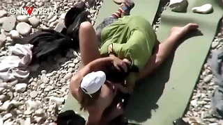 Beach Voyeur&period; Unashamed nudists having sex on the beach right with regard to others